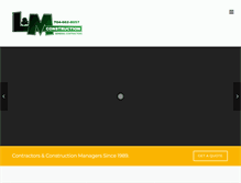 Tablet Screenshot of landmconstruction.net